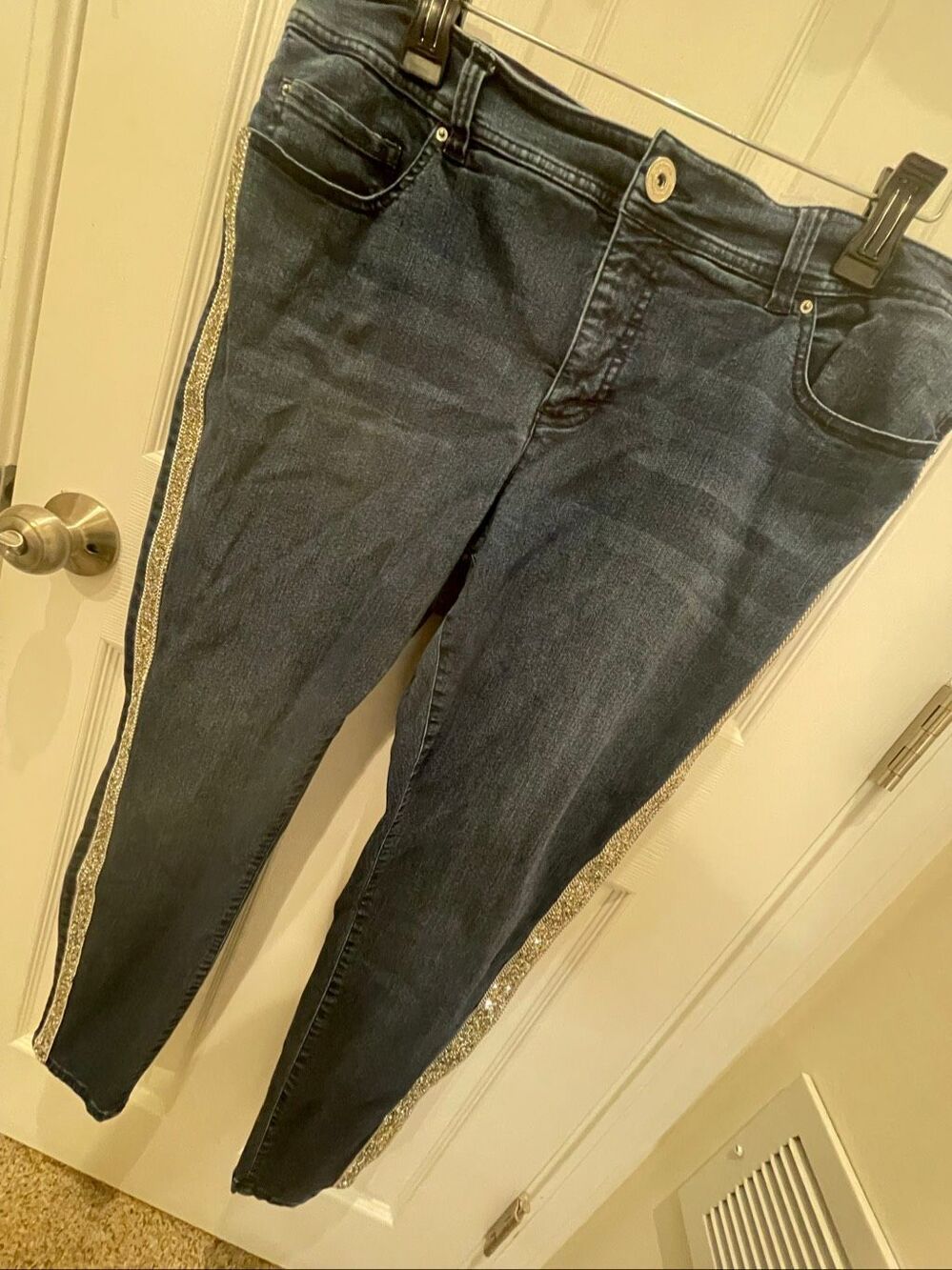 INC International Concepts women’s sparkly jeans 16W skinny leg
